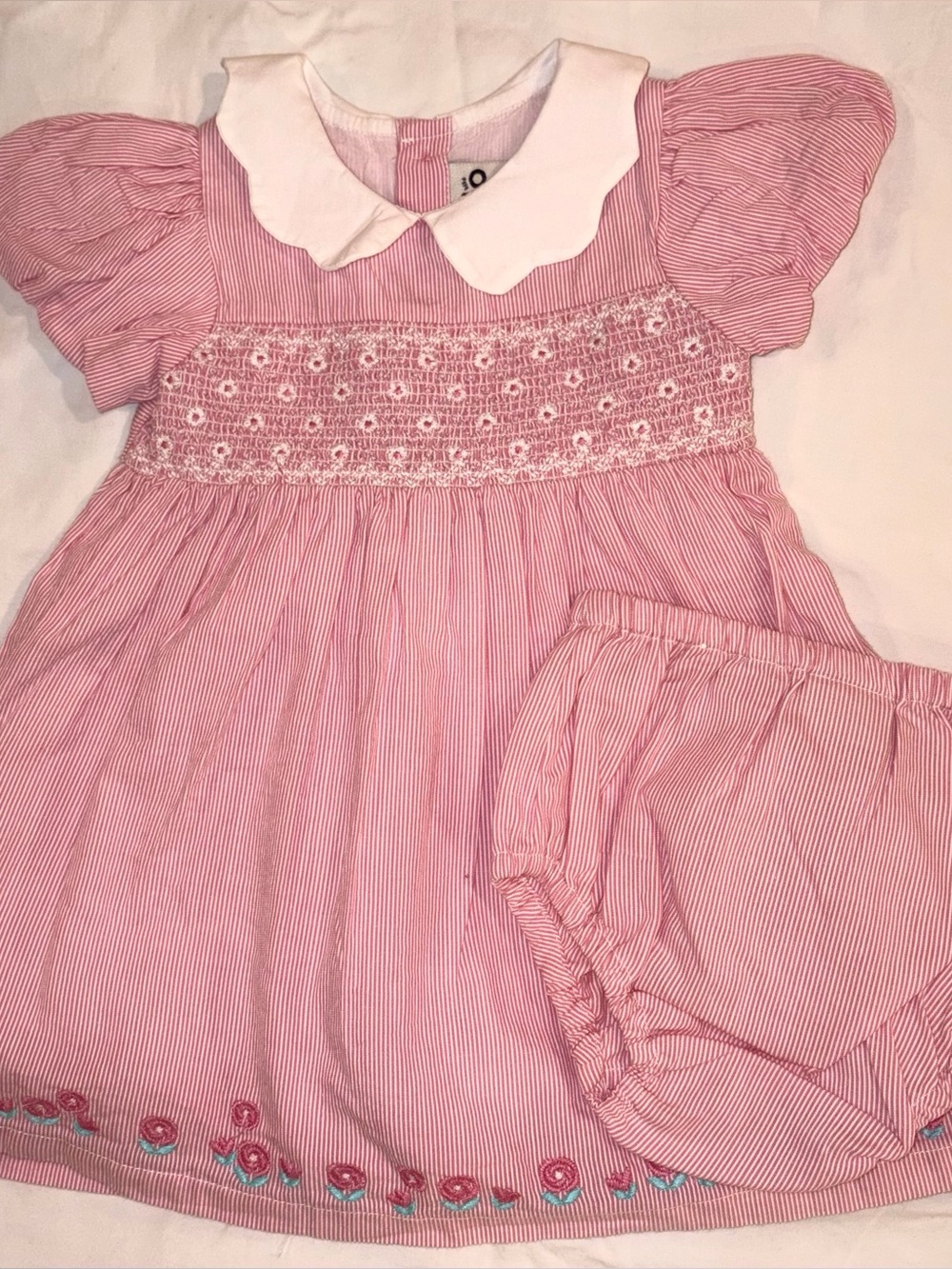 JoJo Maman Bebe floral smocked party dress sz 3-6 months NWT